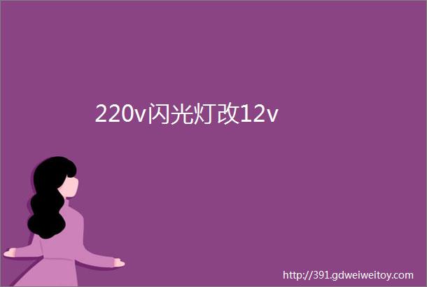 220v闪光灯改12v